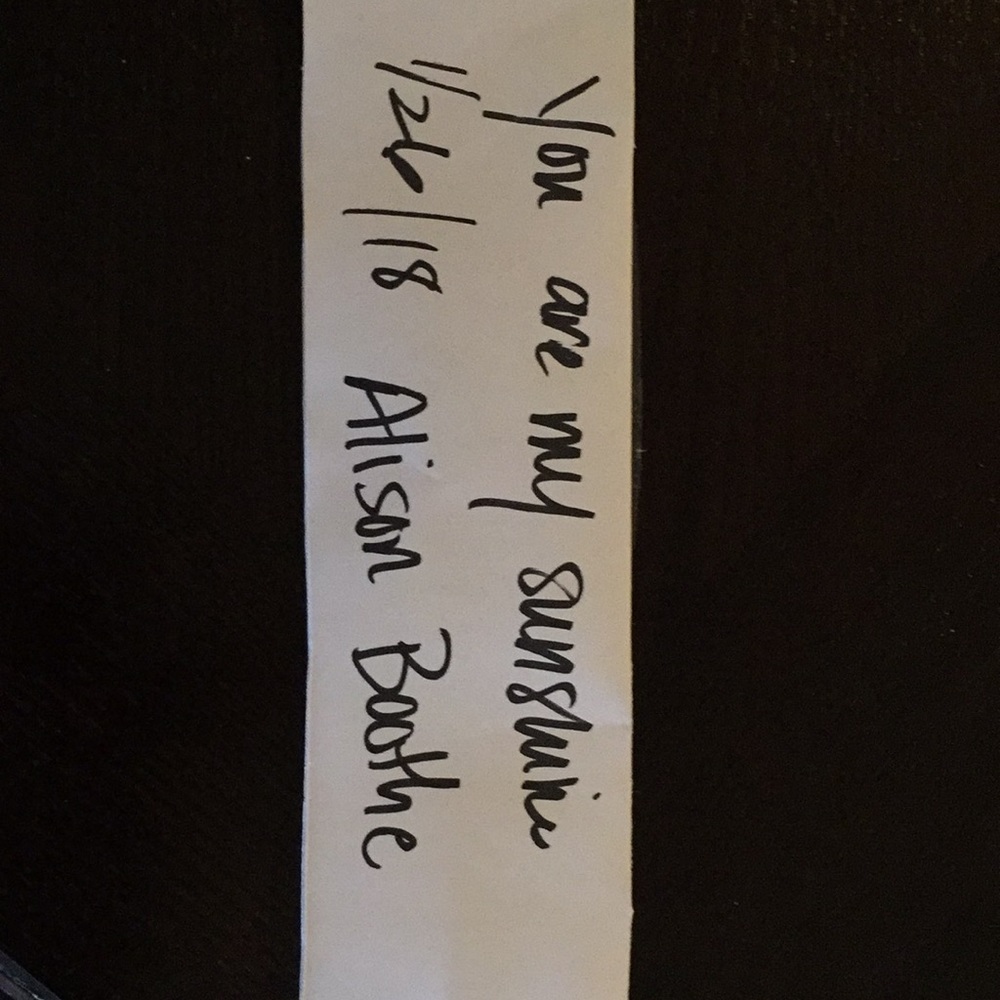Reserved for Alison Boothe